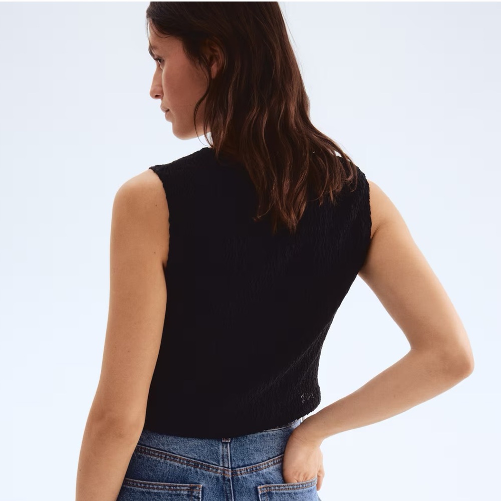 NWT H&M Textured Jersey Vest - Picture 4 of 10